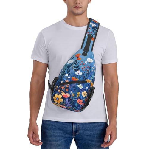 Morrales Sling con patrón floral elegante, unisex miniatura 7