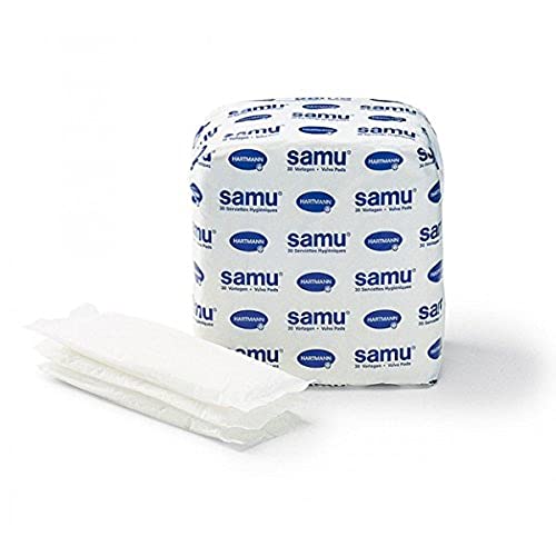 Samu: Compresas Postparto Maxi Plus; Absorve la humedad rápida y completamente; Intervenciones Quirúrgicas Ginecológicas; 56 Unidades