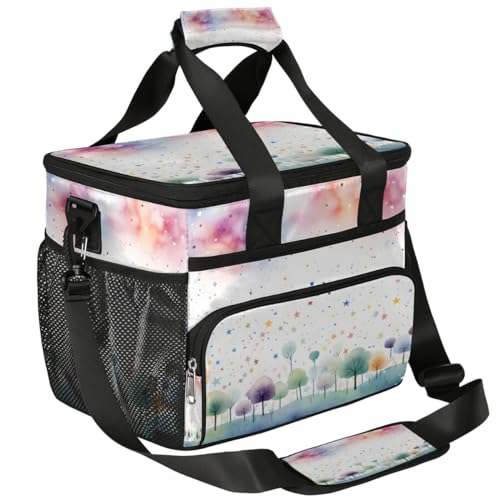 Landscape Insulated Picnic Backpack Lunch Box for Women Men Picnic Basket Tote Lunch Bag Picnic Bag Portable Lunch Bags for Picnic, Beach, Work, Trip,Office, Camp Colorful Tree