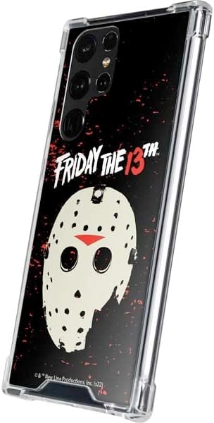 Skinit Clear Phone Case Compatible with Galaxy S22 Ultra - Officially Licensed Warner Bros Friday The 13th Friday The 13th Design