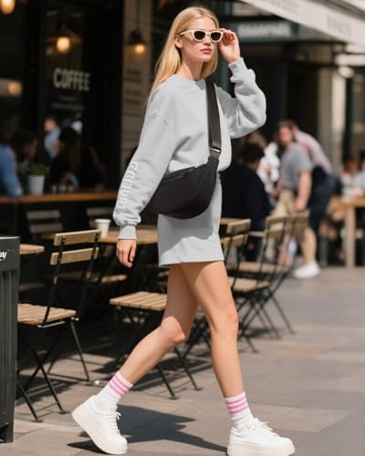 Crossbody Bags for Women Crescent Bag Nylon Sling Bag Purse with Adjustable Strap for Travel Daily2