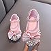 Girls Dress Shoes Ballerina Flats Shoes Toddler Mary Janes Wedding Party Flowy Low Heels Shoes Pink