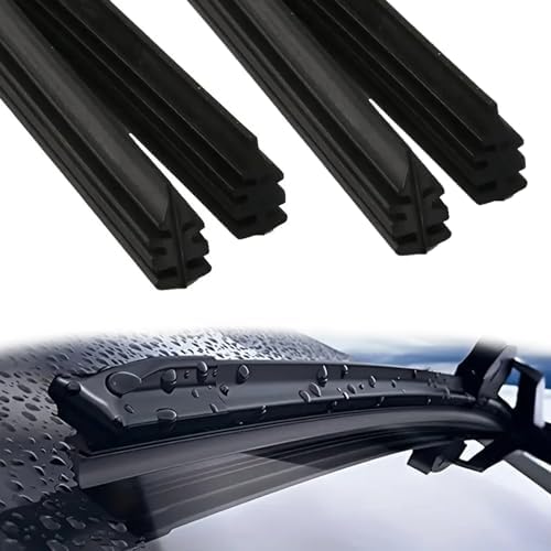 4Pcs Car Wiper Blade Replacement Strip, 32" Universal Fit Rubber