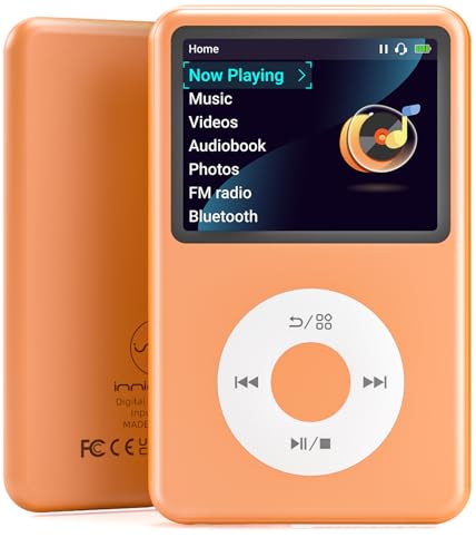 Reproductor MP3 con Bluetooth Y1 128G innioasis Reproductor de música digital portátil, mini sonido HiFi, versión de video, actualización, bonito regalo para 2025, naranja Reproductor MP3 con Bluetooth Y1 128G innioasis Reproductor de música digital portátil, mini sonido HiFi, versión de video, actualización, bonito regalo para 2025, naranja
