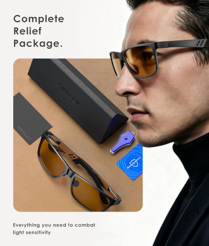 Image of ANYLUV Blue Light Blocking Glasses Men Computer Gaming Glasses Lightweight Al-Mg Metal Anti Eyestrain Eye Protection