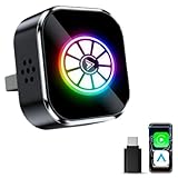 FGZKKS 2026 Upgraded Colorful Light Wireless CarPlay Adapter, Stable Connection, No Lag, Compatible with iPhone iOS 10, Android 11 and Above, Supports One-Click Switching of Mobile Phones (Black)