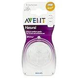 philips avent sauger 3 Lieferumfang; 2x Natural-Sauger mit 4 Löchern, 6m+. Kompatibel mit allen Philips Avent Natural-Flaschen