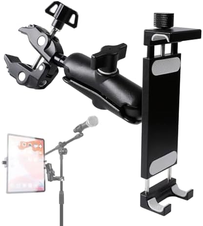 Extended Music - Microphone Stand Tablet Clamp Mount Holder for iPad Pro 11