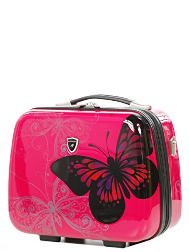 Preisvergleich Produktbild Print Motiv Beautycase Koffer Bowatex Kosmetikkoffer Box Schmetterling Rot 35
