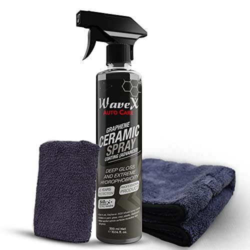 Wavex Advanced Graphene Ceramic Coating for Car 300ml | That offers Excellent Hydrophobicity, High Gloss, Mirror Shine & Paint Protection