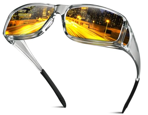 Image of Bio-th Night Driving Glasses Fit Over Glasses for Men Women,Anti Glare Night Vision Glasses for Driving,Cycling,Golf