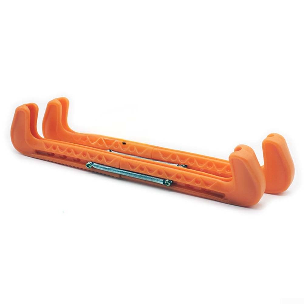 TDCuizent Adjustable Length Skate Protectors for Figure Skating and Hockey Skates with Material to Guard Blades from Scratches and (Orange)