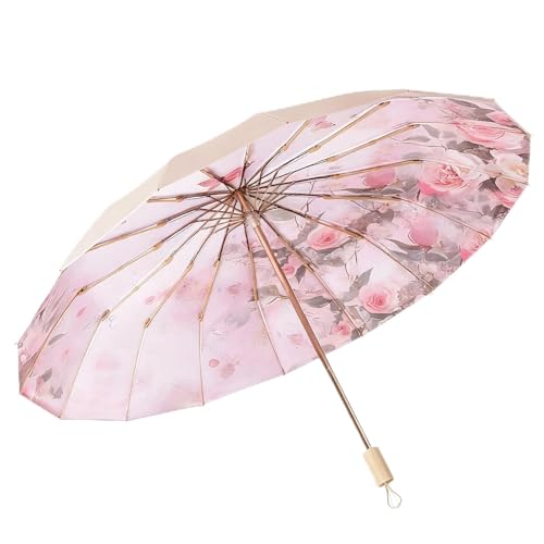 Parapluie coupe vent 100CM pliant et ombrelle anti UV été hiver portable