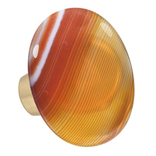 mookaitedecor Set of 4 40mm Carnelian Stone Drawer Knobs with Screws, Healing Stones and Crystals - Image 2