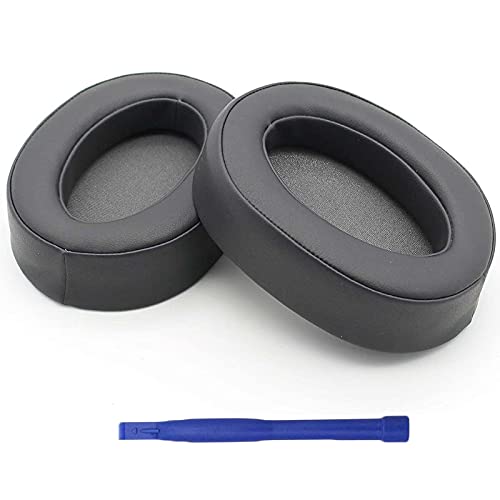 Aiivioll MDR-100ABN Austauschbare Ohrenschützer aus PU Leder Kompatibel für Sony MDR-100ABN WH-H900N H800 (dunkelgrau)
