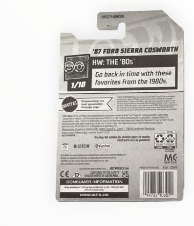 Hot Wheels '87 Ford Sierra Cosworth, HW: The '80s 1/10 image 4