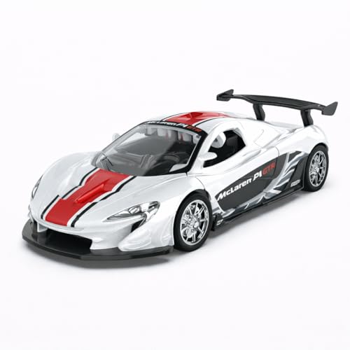 Image of Wizplex MSZ Official Licensed McLaren P1 GTR Diecast Model Car 1:32 Scale | Light & Sound | Pull Back Action | Metal Hypercar Toy | Collectible Display & Gift