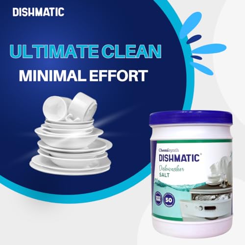 Image of Dishmatic Dishwasher Salt Automatic Dishwasher Salt Powder - 2 kg Regular Combo Pack for Spot-Free Clean Dishes Compatible with All Dishwashers (Pack of 2)