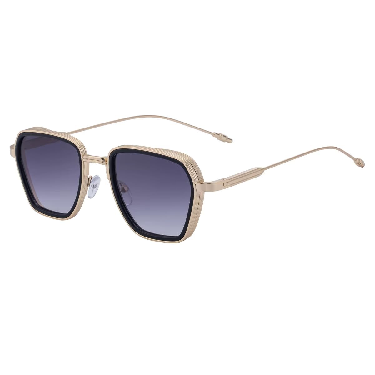 Gafas de sol de moda con montura metálica y patillas UV400
