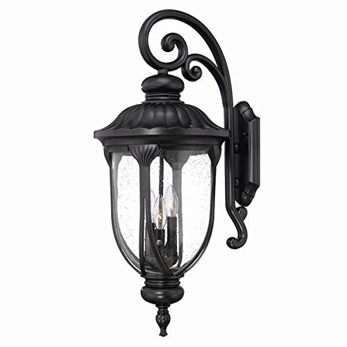 Acclaim 2222Bk Laurens Collection 3-Light Wall Mount Outdoor Light Fixture, Matte Black #TOP9