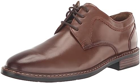 Nunn Bush Men's Hayden Plain Toe Oxford Dress Casual Leather Lace Up Shoes,  Cognac, 7: Buy Online at Best Price in UAE - Amazon.ae