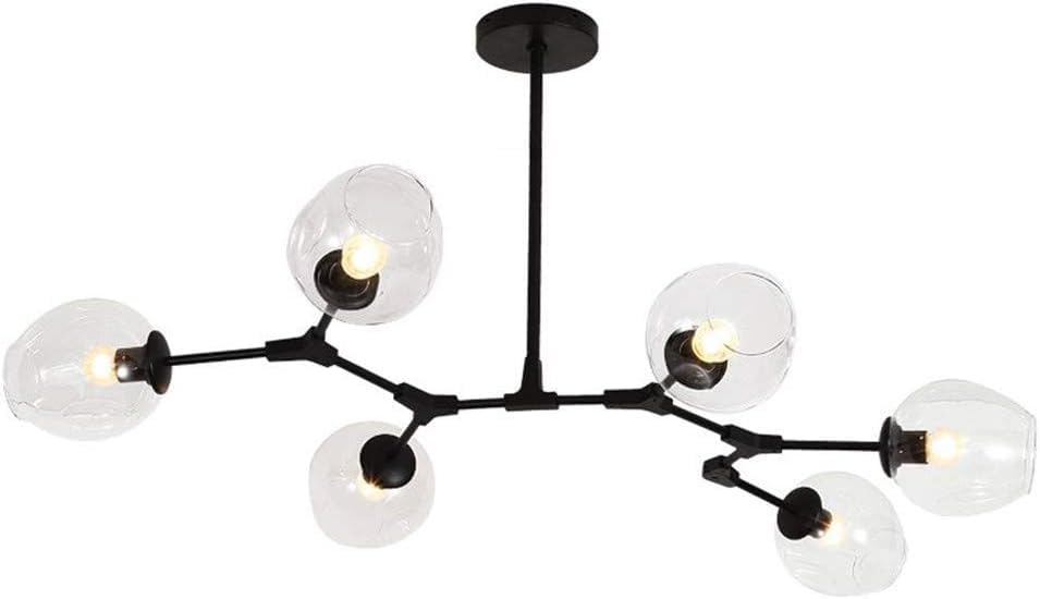 Lustre boule à bulles en verre, luminaire suspendu d'exception