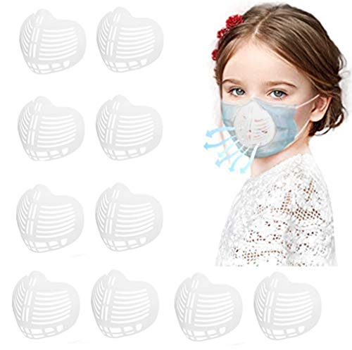 10 Pack Children's Silicone 3D Inner Support Bracket for Mask - Keep Cool Protector Stand Nose Protection Lipstick Breathing smoothly (Small-Kids)