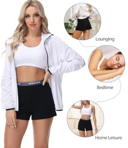 wirarpa Women's Cotton Sleep Shorts Comfywear Lounge Pajama Shorts 3 Pack3