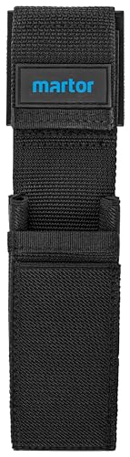 MARTOR CUSTODIA S per Taglierini, Con 4 Scomparti per Coltelli di Sicurezza/Penna/Forbici, Con Clip & Chiusura in Velcro, Nylon, Nero