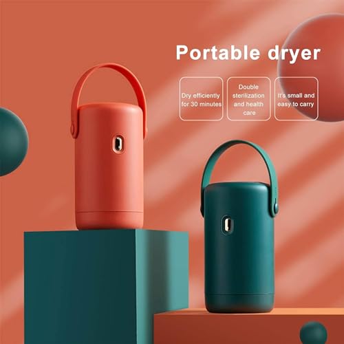 Image of Portable Clothes Dryer with Expansion Bag | Compact & Foldable Warmer for Cloths | Fast Drying with UV Sterilization | Auto-Off Timer | Lightweight Mini Clothes Dryer for Travel & Home Use