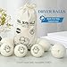 Wool Dryer Balls 6-Pack,Premium New Zealand Dryer Balls Laundry Reusable,100% Wool, Hand-Felted,Natural Fabric Softener, Reduces Clothing Wrinkles & Static Reduction,and Saves Drying Time
