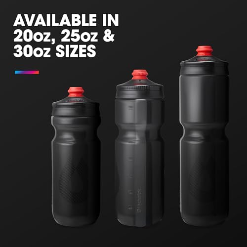 Image of HydraPak Breakaway Surge Lightweight Bike Water Bottle 2-Pack (20oz, 25oz, 30oz) - High Flow, Cycling & Sports Squeeze Bottle