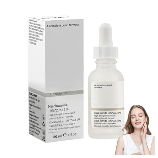 Encuryna Sérum de niacinamida, esencia hidratante facial de niacinamida, 10% niacinamida + 1% zinc, adecuado para todos los tipos de piel, 30 ml