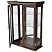Design Toscano BN2430 Country Tuscan Wall Curio Display and Storage Cabinet, 26 Inches Tall, Wood Case with Glass Shelves and Doors and a Mirrored Back, Walnut Brown Finish
