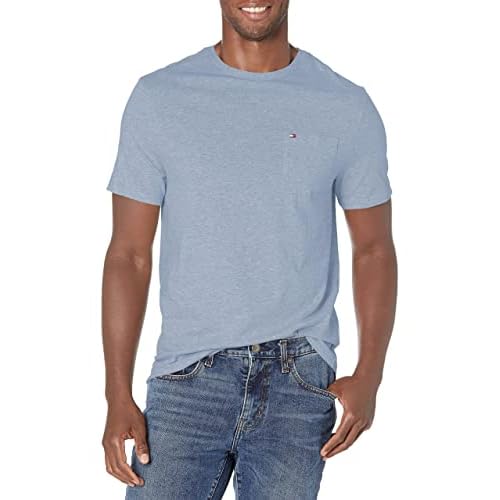 Tommy Hilfiger Men’s Essential Short Sleeve Cotton Crewneck Pocket T-Shirt