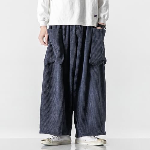 GUOYUXIAO Men's Pants Spring Loose Workwear Pants Unisex Wide-Leg Trouser 6