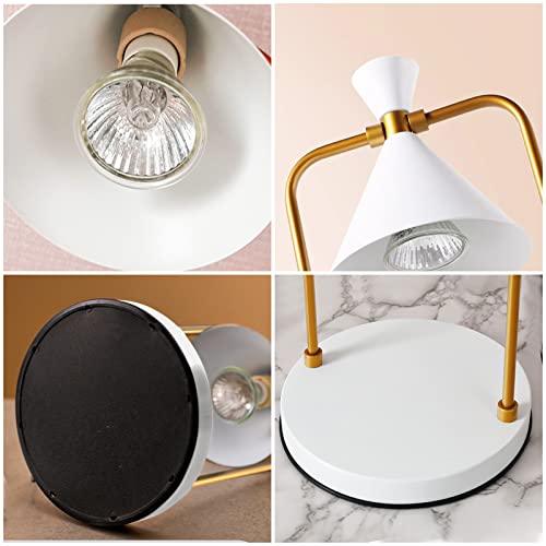 Sunnylisa Candle Warmer Lamp With Timer, Retro Metal Light Stand, Dimmable Electric Candle Melter Wax Lamp, Aromatic Candle Holders, Compatible With Most Size Jar Candles (White) #TOP4