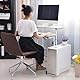 sogesfurniture höhenverstellbar Computertisch Laptoptisch mit Rollen, Mobiler Schreibtisch PC Tisch Notebooktisch Laptopständer für Zuhause und Büro, Ahorn