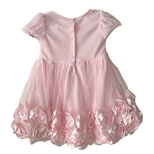 Bow Dream Baby Girls Dress Toddler Tutu Infant Flower Girl Wedding Dress Pink2