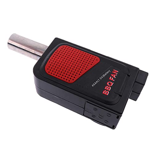 Tiuimk Ventilador eléctrico portátil para barbacoa – Ventilador de aire para parrilla y chimenea a pilas | Reduce el polvo y las chispas | Ligero y conveniente | Herramienta esencial para barbacoa de