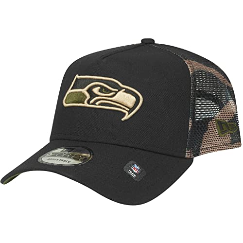 New Era Snapback Trucker Cap Seattle Seahawks Wood Camo - vue 2