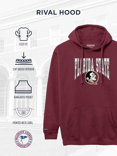 Image of JanSport NCAA Officially Licensed Rival Hoodie, Long Sleeve Unisex Sweatshirt, Cotton-Polyester Blend, Double-Layered Hood