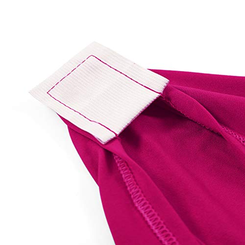Image of Peomeise 6FT Spandex Table Cover Rectangular Stretch Spandex Tablecloth (Fuchsia,6FT)
