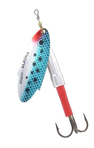 MAPSO - Pack de 5 Cucharillas de Pesca Alaska-5 DEC | Cebo Artificial de Pesca Especialmente Diseñado para Pescar Salmón