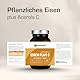 Pflanzliches Eisen aus Curryblatt mit 40 mg natürlichem Vitamin C aus Acerola | im Glas |Eisen mit 100% NRV | Nur 1 Kapsel täglich | vegan, laborgeprüft und in Deutschland hergestellt
