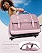 AUROTIER Rolling Laptop Bag Women, Rolling Briefcase for Women with Dual Lock, 17 Inch Computer Bag with Wheels, Roller Underseat Carry On Luggage Personal Item Suitcase for Work Travel Business