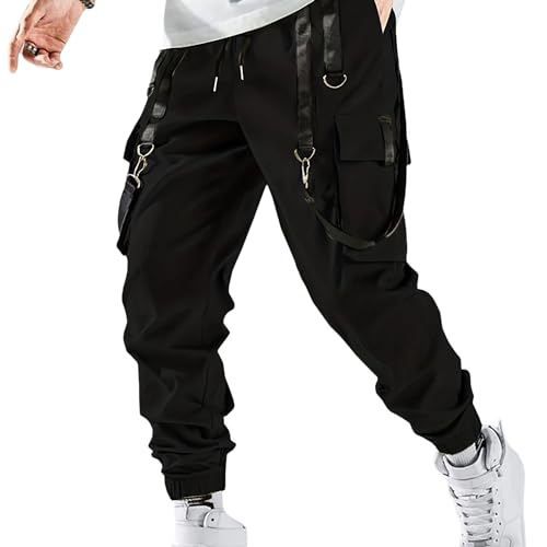 Men's Jogger Pants Punk Cargo Baggy Techwear Hip Hop Harem Streetwear Tactical Track Pants