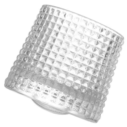 Housoutil Verre à Whisky Rouleau en Verre Épais 350 Ml Coupe Multifonction pour Cocktail et Whisky Design à Carreaux Antichute Bar et Dégustation