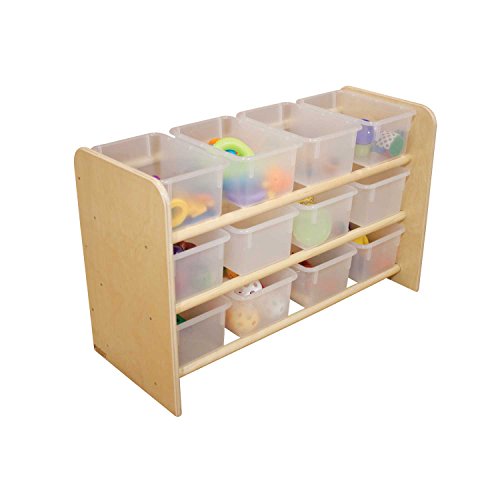 Wood Designs WD13801 See-All Storage with (12) Translucent Trays, 21 x 33 x 14