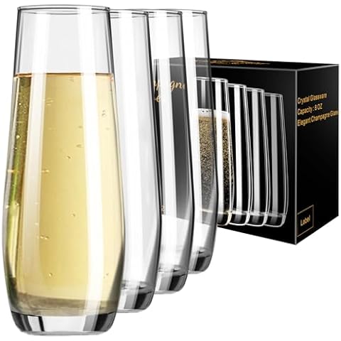 PARACITY Stemless Champagne Flutes Set Cover